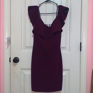 Tight mini off the shoulder dress